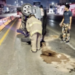 Joven de 20 años sufre aparatosa volcadura en la carretera Torreón–San Pedro