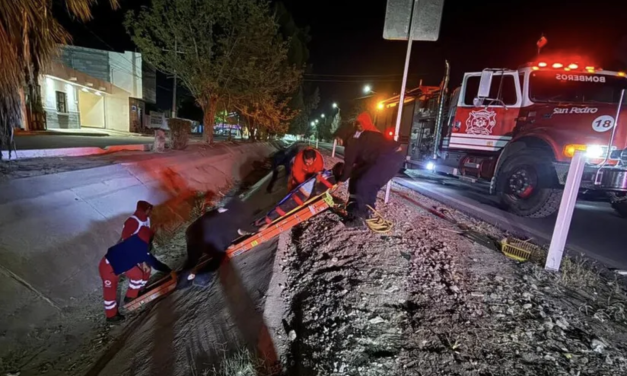 Motociclista cae a canal de riego tras perder el control en San Pedro