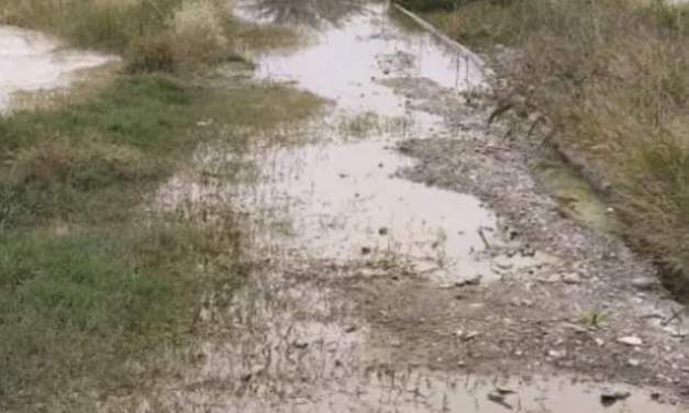 Desperdicio de agua limpia persiste en el vado del río Nazas por tubería dañada